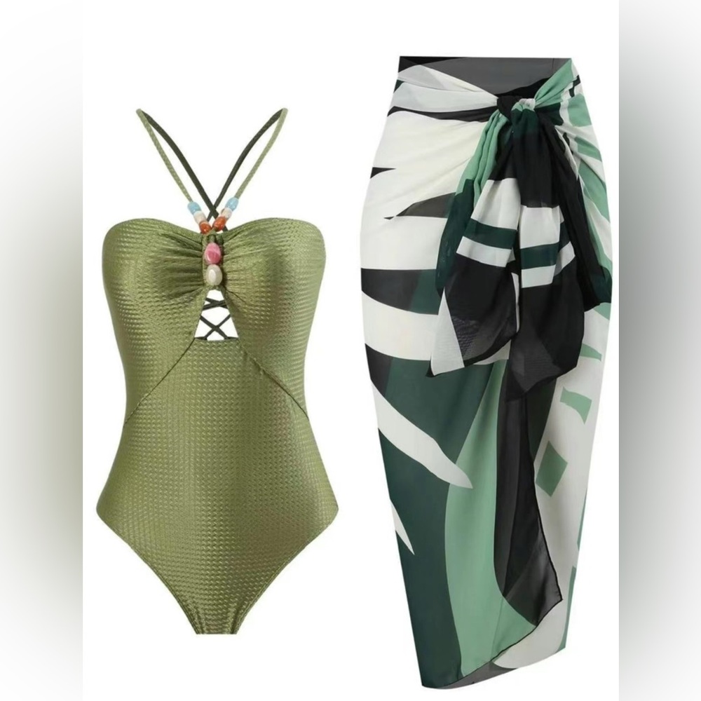 Beaded swimsuit set